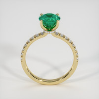 1.29 Ct. Emerald Ring, 18K Yellow Gold 3