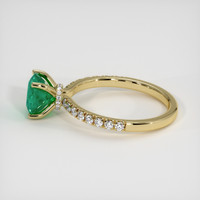 1.29 Ct. Emerald Ring, 18K Yellow Gold 4