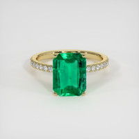 2.29 Ct. Emerald Ring, 18K Yellow Gold 1