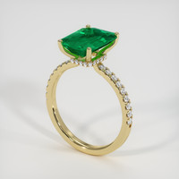 2.29 Ct. Emerald Ring, 18K Yellow Gold 2