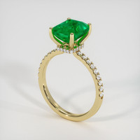 2.82 Ct. Emerald Ring, 18K Yellow Gold 2