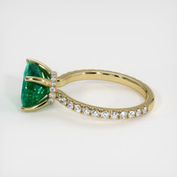 3.30 Ct. Emerald Ring, 18K Yellow Gold 4