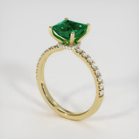 1.52 Ct. Emerald Ring, 18K Yellow Gold 2