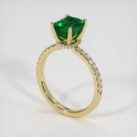 1.76 Ct. Emerald Ring, 18K Yellow Gold 2