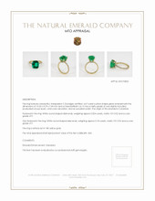 Emerald Ring 4.67 Ct. 18K Yellow Gold Appraisal