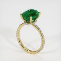 3.64 Ct. Emerald Ring, 18K Yellow Gold 2