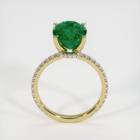 3.64 Ct. Emerald Ring, 18K Yellow Gold 3