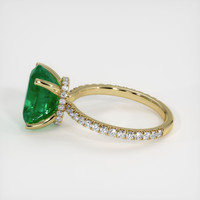 3.64 Ct. Emerald Ring, 18K Yellow Gold 4