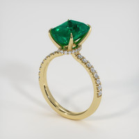 3.32 Ct. Emerald Ring, 18K Yellow Gold 2