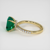 3.32 Ct. Emerald Ring, 18K Yellow Gold 4