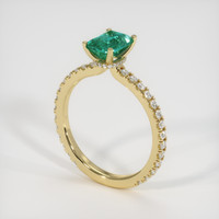 1.44 Ct. Emerald Ring, 18K Yellow Gold 2