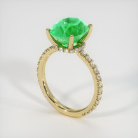 4.62 Ct. Emerald Ring, 18K Yellow Gold 2