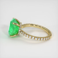 4.62 Ct. Emerald Ring, 18K Yellow Gold 4