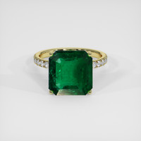 6.60 Ct. Emerald Ring, 18K Yellow Gold 1