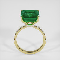 6.60 Ct. Emerald Ring, 18K Yellow Gold 3