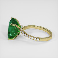 6.60 Ct. Emerald Ring, 18K Yellow Gold 4