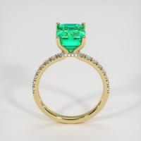 2.97 Ct. Emerald Ring, 18K Yellow Gold 3