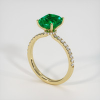 2.04 Ct. Emerald Ring, 18K Yellow Gold 2