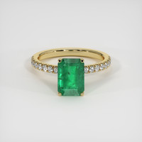 2.25 Ct. Emerald Ring, 18K Yellow Gold 1