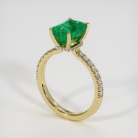 2.25 Ct. Emerald Ring, 18K Yellow Gold 2