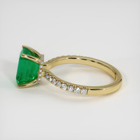 2.25 Ct. Emerald Ring, 18K Yellow Gold 4