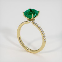 1.89 Ct. Emerald Ring, 18K Yellow Gold 2