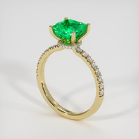 1.78 Ct. Emerald Ring, 18K Yellow Gold 2