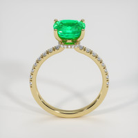 1.78 Ct. Emerald Ring, 18K Yellow Gold 3