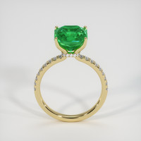 3.17 Ct. Emerald Ring, 18K Yellow Gold 3