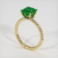 2.07 Ct. Emerald Ring, 18K Yellow Gold 2