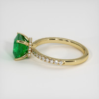 2.07 Ct. Emerald Ring, 18K Yellow Gold 4