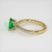 0.72 Ct. Emerald Ring, 18K Yellow Gold 4