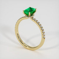 1.36 Ct. Emerald Ring, 18K Yellow Gold 2