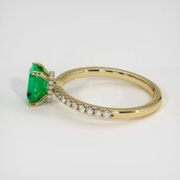 1.36 Ct. Emerald Ring, 18K Yellow Gold 4