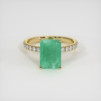 2.66 Ct. Emerald Ring, 18K Yellow Gold 1
