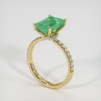 2.66 Ct. Emerald Ring, 18K Yellow Gold 2