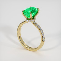 2.54 Ct. Emerald Ring, 18K Yellow Gold 2