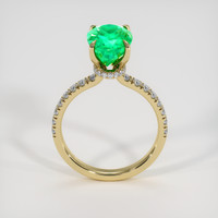2.54 Ct. Emerald Ring, 18K Yellow Gold 3