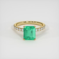 2.23 Ct. Emerald Ring, 18K Yellow Gold 1