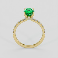 1.56 Ct. Emerald Ring, 18K Yellow Gold 3