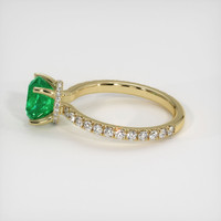 1.25 Ct. Emerald Ring, 18K Yellow Gold 4