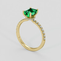 1.54 Ct. Emerald Ring, 18K Yellow Gold 2