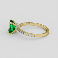 1.54 Ct. Emerald Ring, 18K Yellow Gold 4