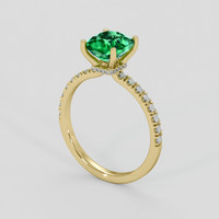 1.63 Ct. Emerald Ring, 18K Yellow Gold 2