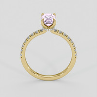 1.11 Ct. Purplish Pink Sapphire Ring, 18K Yellow Gold 3