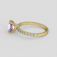 1.11 Ct. Purplish Pink Sapphire Ring, 18K Yellow Gold 4