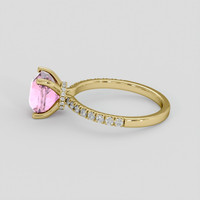 3.04 Ct. Pink Sapphire Ring, 18K Yellow Gold 4