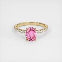 1.74 Ct. Padparadscha Sapphire Ring, 18K Yellow Gold 1