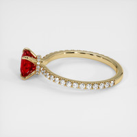 1.13 Ct. Ruby Ring, 18K Yellow Gold 4