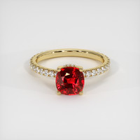 1.42 Ct. Ruby Ring, 18K Yellow Gold 1